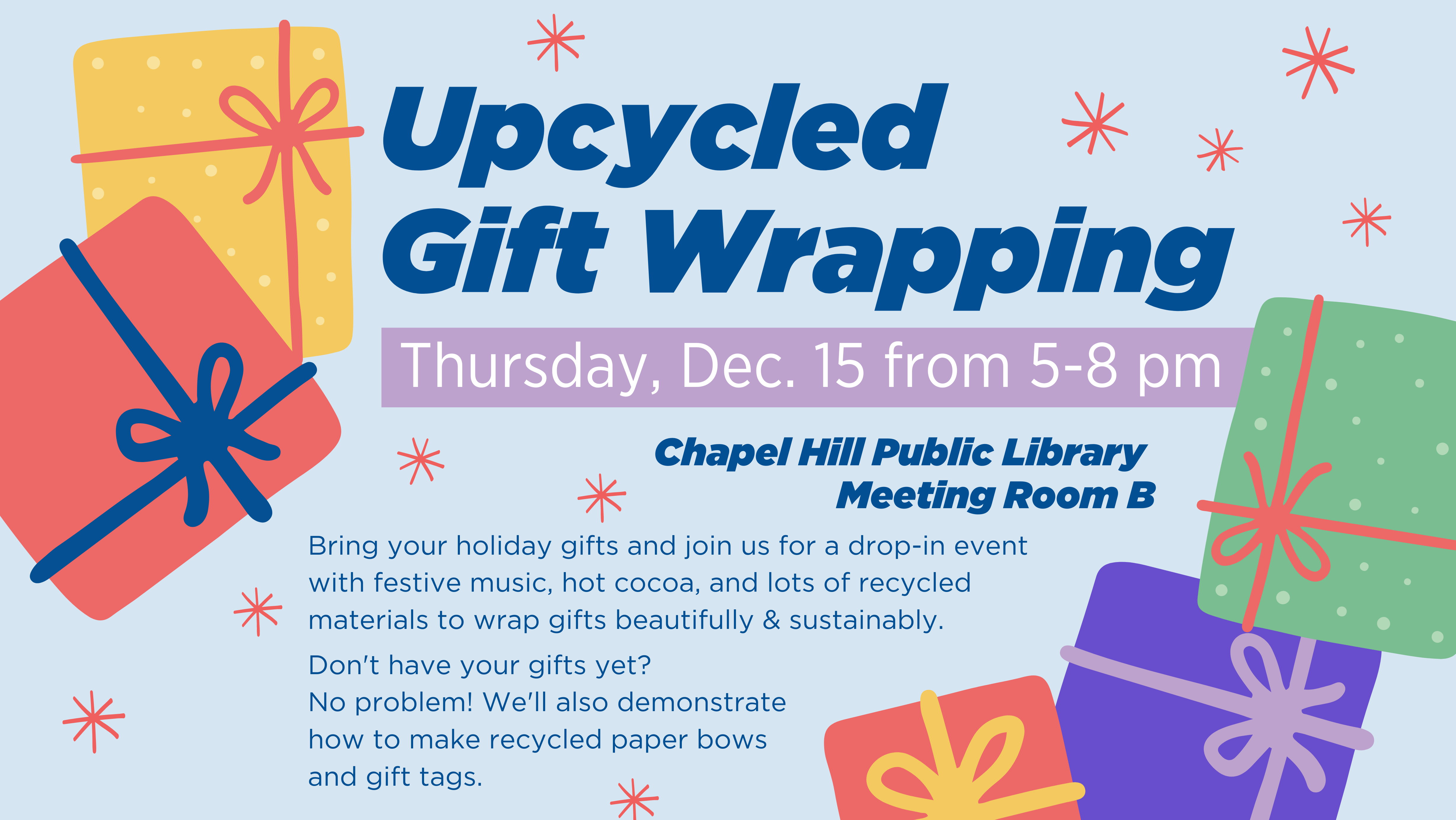 upcycled gift wrapping party