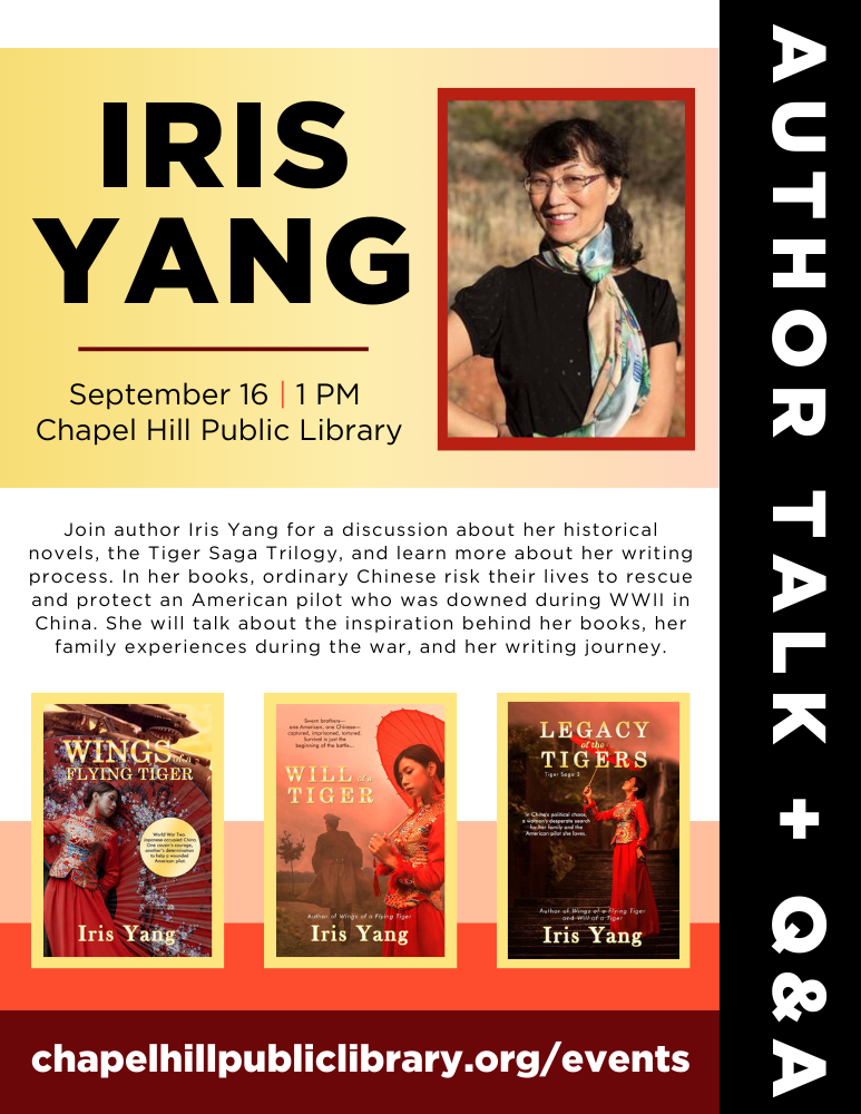 Author Talk with Iris Yang September 16