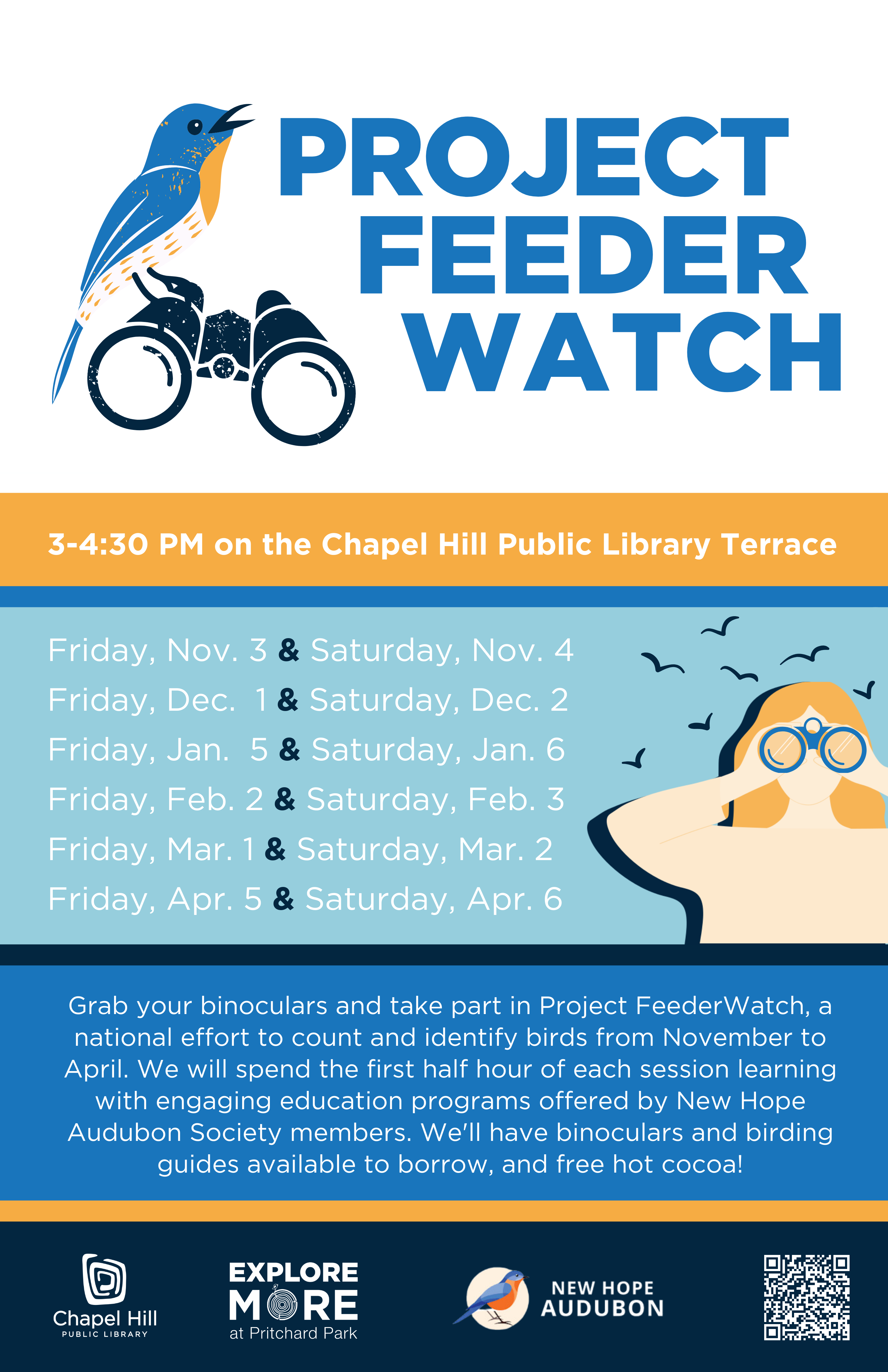 Project feederwatch flyer with upcoming program dates 