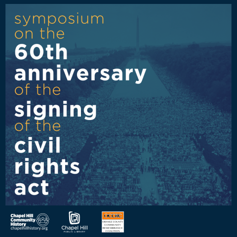 Event flyer with March on Washington image in background.